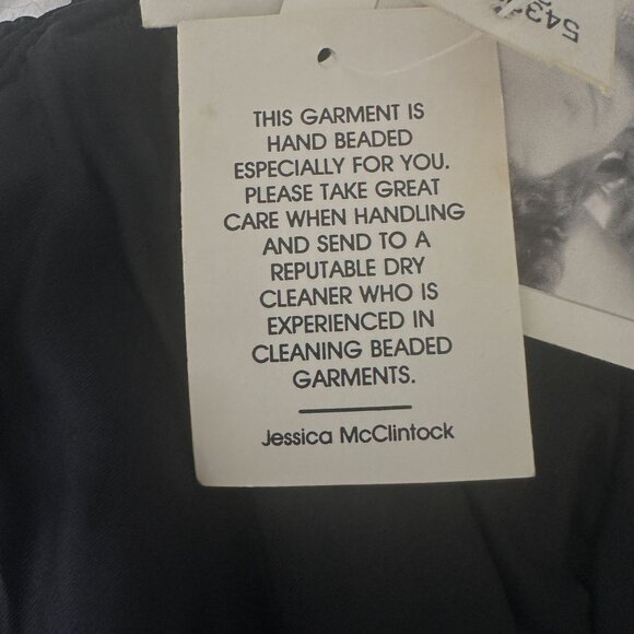 Jessica McClintock Vtg Black Sequin Mini Bodycon Party Cocktail Dress Size 8 NWT - Picture 8 of 14